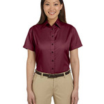 Ladies’  Short-Sleeve Twill Shirt with Stain-Release