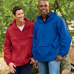 Adult Hooded Nylon Zip-Front Pack-Away Jacket