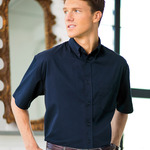 Adult Whisper Twill Blend Short-Sleeve Woven Shirt