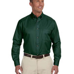 Men’s  Long-Sleeve Twill Shirt with Stain-Release