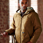 Adult Sanded Duck Sherpa-Lined Cotton Hooded Jacket