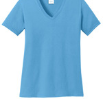 Ladies Core Cotton V Neck Tee