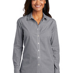 Ladies Broadcloth Gingham Easy Care Shirt