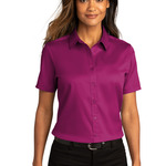 Ladies Short Sleeve SuperPro React Twill Shirt