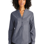 Ladies Long Sleeve Chambray Easy Care Shirt