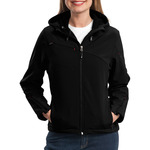 Ladies Textured Hooded Soft Shell Jacket